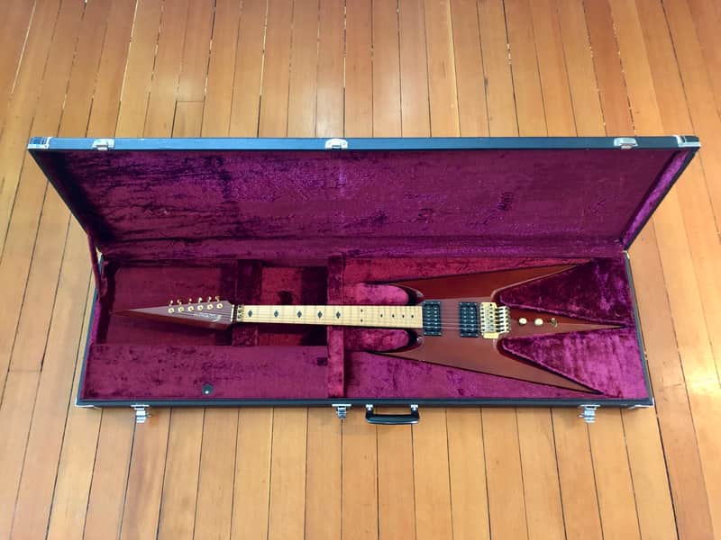 2010 ESP Edwards Izumi Ochiai Aion Flying W Electric Guitar Red Maroon Vermillion Original Case OHSC Extremely Rare image 1