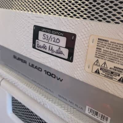 Marshall Bernie marsden 1959hwbm #53/120 100 watt head - Whitesnake white snakeskin image 10
