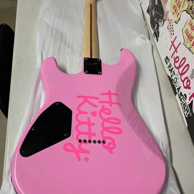 Fender Squier Hello Kitty Stratocaster w/matching gig bag, strap, original box Pink 2005 Rare Like image 11