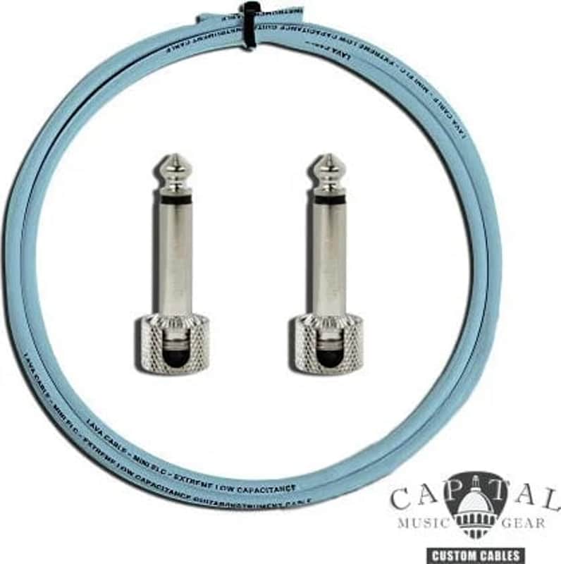 Cable DIY Kit with Lava Plugs (2) and Lava Cable Carolina Blue (1 ft.) image 1