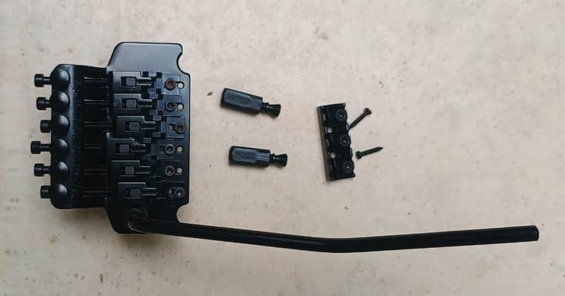 Floyd Rose licensed BLACK complete tremolo guitar system image 1