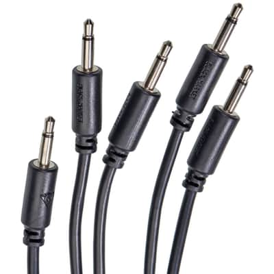 Black Market Modular Eurorack Patch Cables (75cm - Black - 5 Pack) image 1