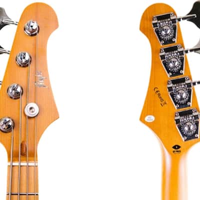 Flight Mini Bass JB MOONBURST Roasted Poplar Body Roasted Maple Neck 4-String Electric Bass Guitar w/Padded Gig Bag image 9