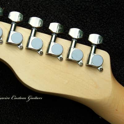 XX-Large 2" Wide(51mm) Neck Light 6.7 lb. Butterscotch Blonde Telecaster Guitar+ Maple/Ebony Neck + SRV Pickups + Treble-Bleed Circuit+ Reverse Control Plate + Leveled+Crowned, Polished Frets +12" Radius low no buzz action + Grover 406c Locking Tuners! image 6