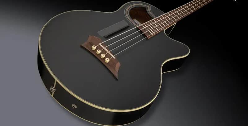 Warwick RockBass Alien Deluxe Hybrid Thinline, 4-String - Solid Black Satin image 1