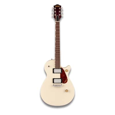 Gretsch Streamliner Jet Club Single-Cut 6-String Right-Handed Electric Guitar with Wraparound Tailpiece, Nato Body and Laurel Fingerboard (Vintage White) image 1