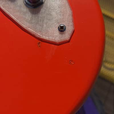UPDATE HSC Kingston (Teisco ?) Jazz Bass Copy Red Orange image 15