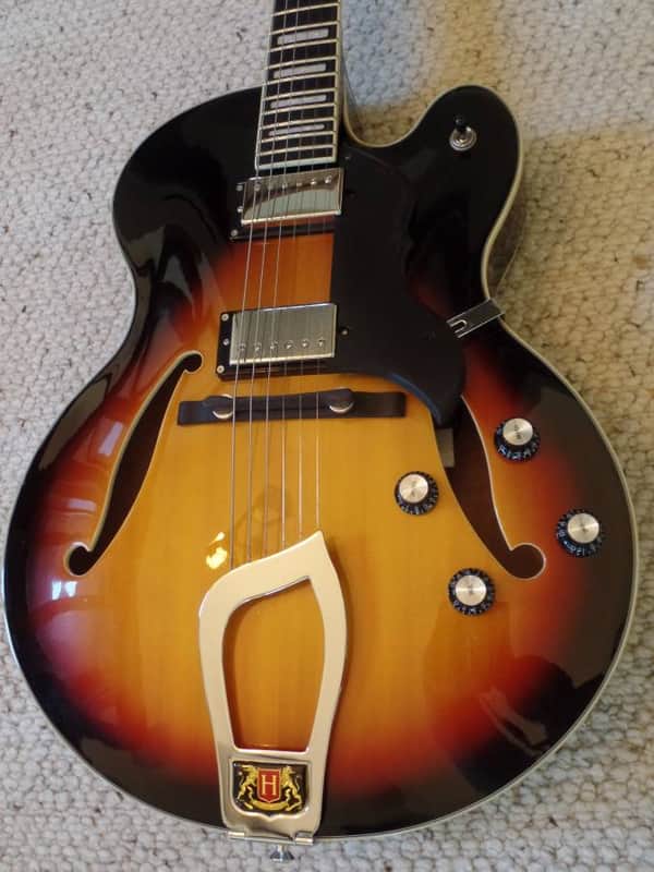Hagstrom HJ800 Jazz Guitar - Gloss Tobacco Burst image 1