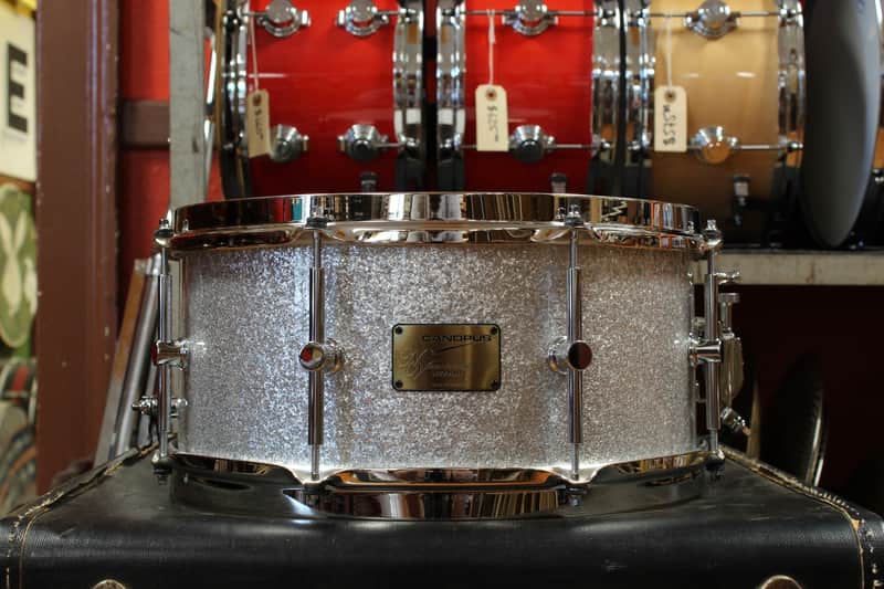Canopus 6.5x14 Neo Vintage Series Snare Drum in Silver Sparkle