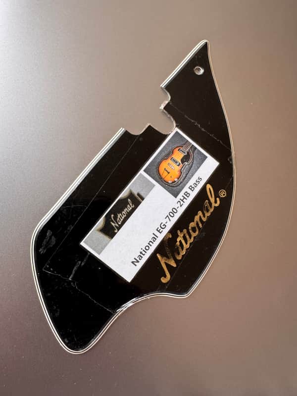 National EG-700-2HB Bass pickguard 1960s - Black image 1
