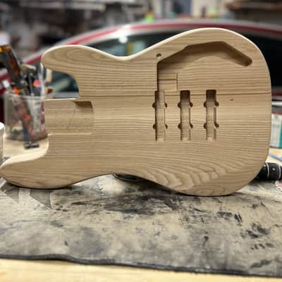 Madlad Instruments Ash "Dirnty Dan" Precision Bass PBass Style Body (custom made with pride in north Texas) - Unfinished image 5