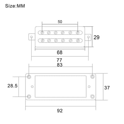 Chrome Mini Humbucker Open Guitar Pickups image 4