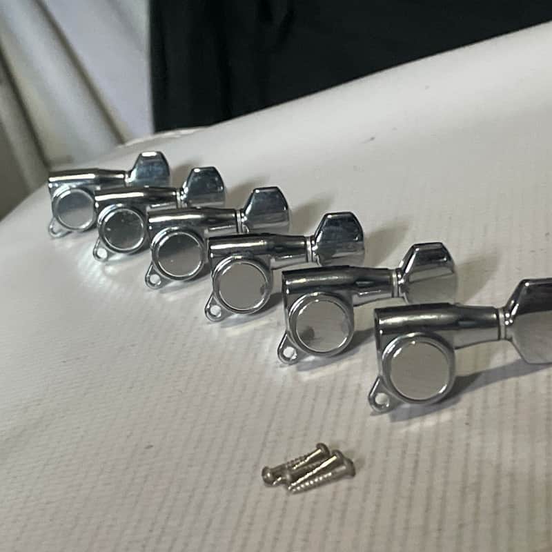 1980’s Gotoh Focus Japan Chrome Tuning Pegs Chrome