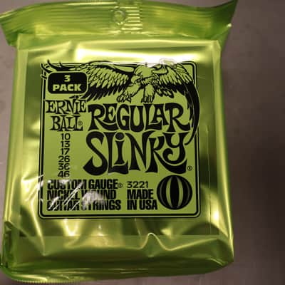 Ernie Ball EB3221 Regular Slinky  010-046 for Electric Guitar 3-Pack image 1
