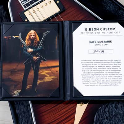 2022 Gibson Custom Shop Dave Mustaine Flying V EXP Limited Edition Red Amber Burst w/ Case, CoA, Tags image 13