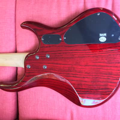 MTD MTD Kingston Heir Lefty Left Handed - Matching Headstock Transparent Red image 8