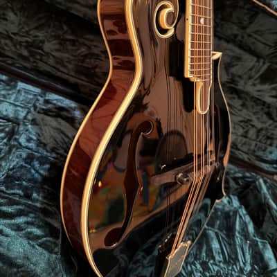 Bourgeois Guitars M5-F-BT, Bourgeois M5-F black top f- style mandolin- aged tone Adirondack/ European maple. 2025 - High gloss finish. Bourgeois M5-F black top f- style mandolin- aged tone Adirondack/ European maple. Mint condition. image 5