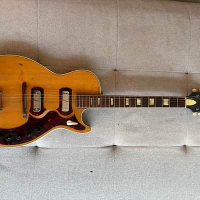 1959 Harmony H49 Stratotone Jupiter w/ DeArmond Gold Foil Pickups + 1958 Silvertone 1451 Tube Amp image 11