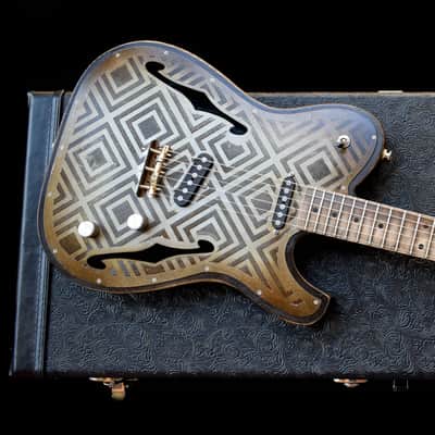 Dax&Co. Ironhorse 2022 Black/Steel Diamond Etched Guitar W/ Hardshell Case & COA! image 1