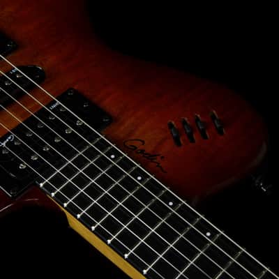 Godin 028672 xtSA  - Synth Access - 3 Voice  Light Burst Flame - Electric Guitar Made In Canada image 5