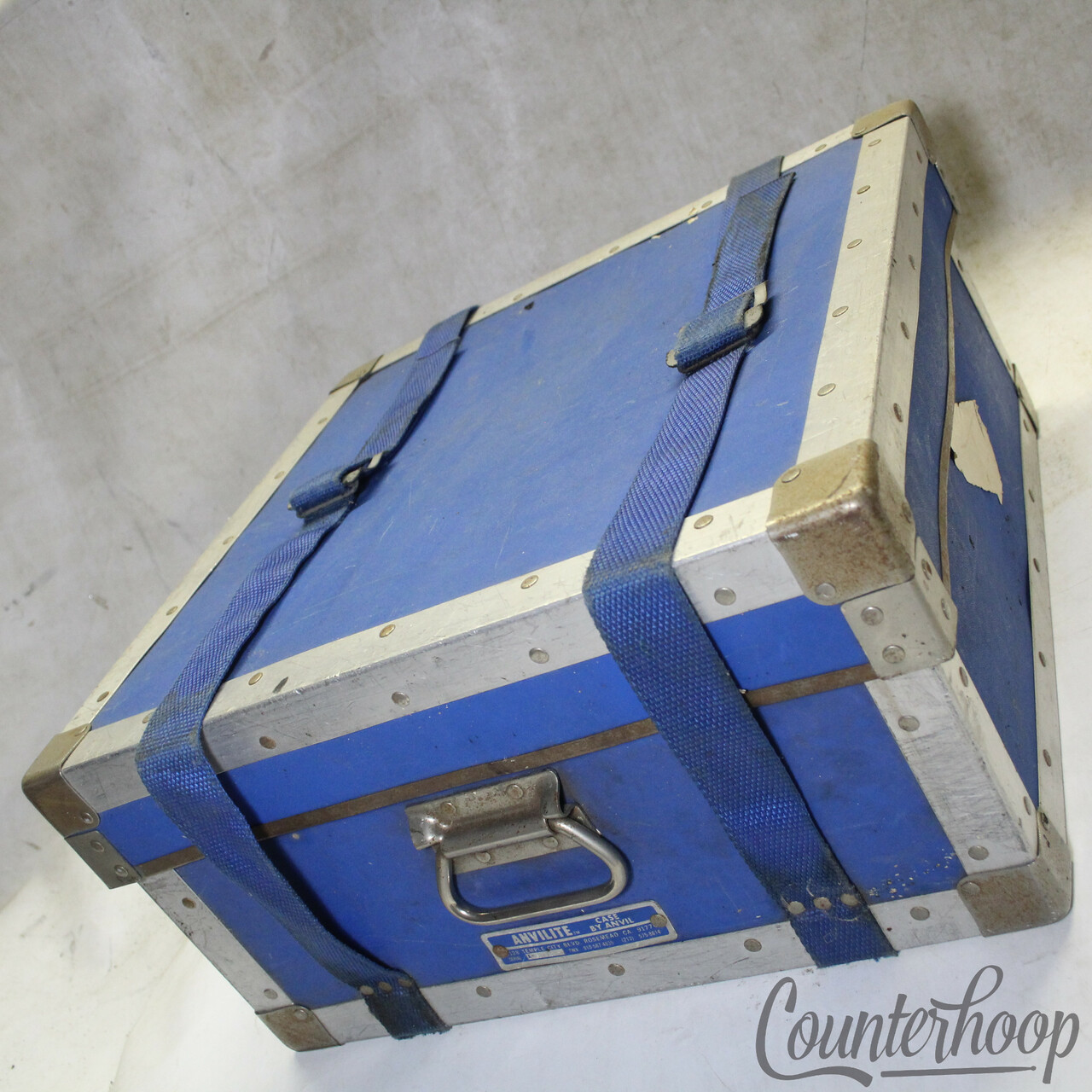 Anvilite 6.5x14"Snare Drum Case Hard Shell Blue Anvil CA USA Square Protection — main photograph