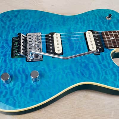Fender Ishibashi FSR Modern Telecaster HH Floyd Rose 2021 Caribbean Blue Transparent Japan Floyd Rose Locking Tremolo MIJ w/ Gig Bag image 6