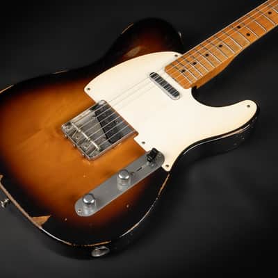 2008 Fender Road Worn '50s Telecaster with Maple Fretboard - 2-Color Sunburst | Vintage Aged Relic Nitro Finish 3.19kg | Case image 5