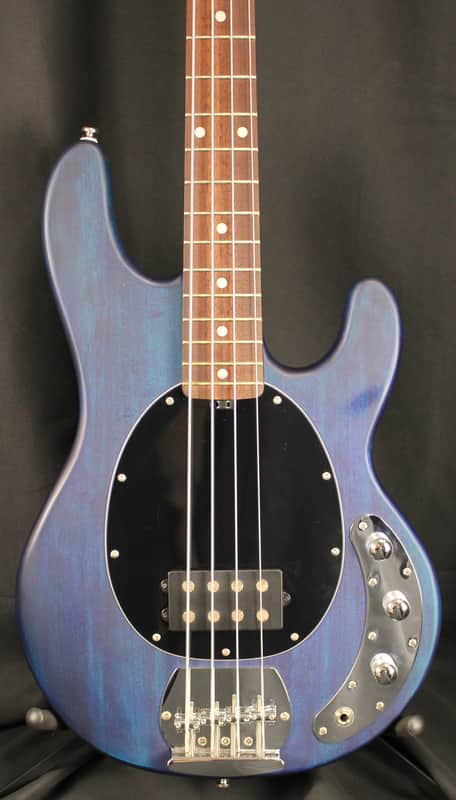 Sterling SUB StingRay Ray4 Electric Bass Guitar Trans Blue Satin image 1