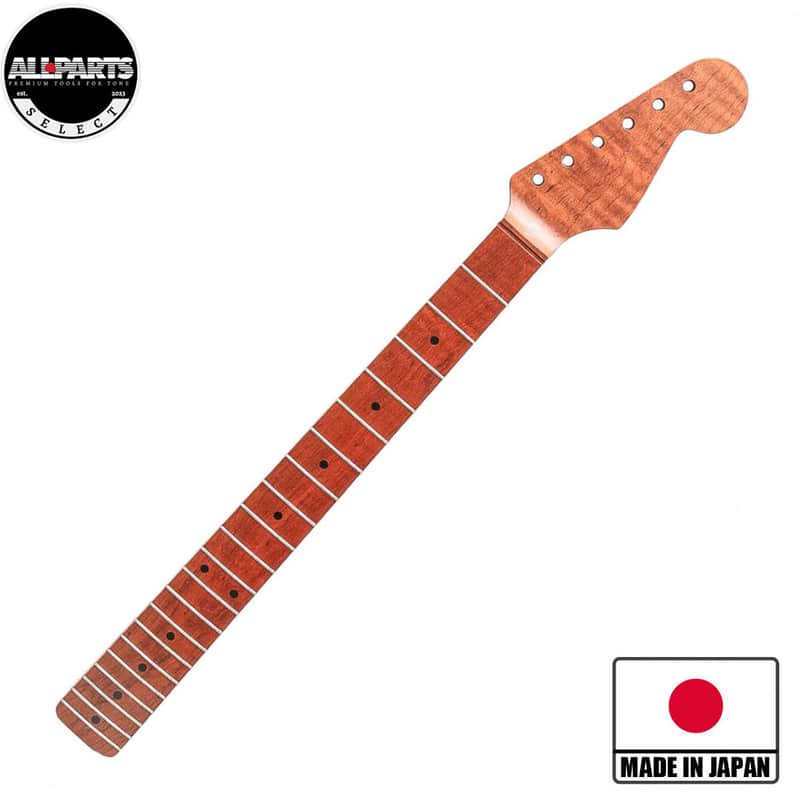 Allparts Select "50s U" Vintage Replacement Strat Neck AAA+ Roasted Flame Maple - Licensed by Fender