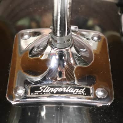 Slingerland 4pc Concert Tom Drum Kit Set Black Chrome Over Maple Vintage 1970's image 3