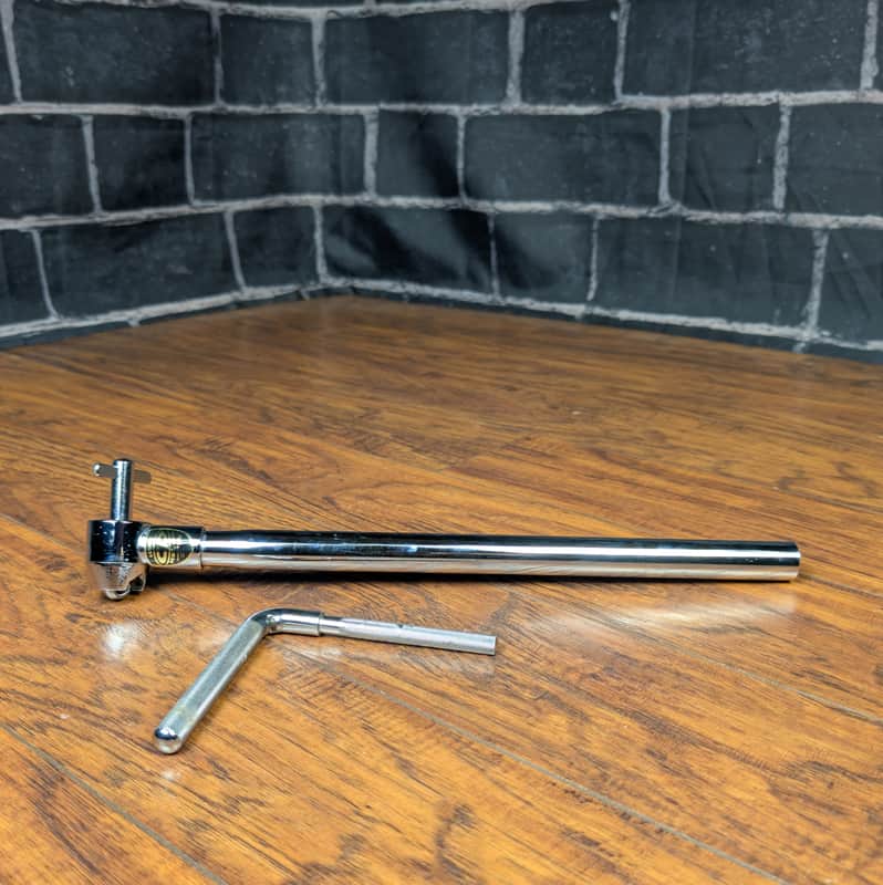 Cosmic Percussion Straight Post & L‑Arm – Tom Holder / Cowbell Mount – 7/8" Post with Gear Tilter – 9.5mm L‑Arm – Heavy‑Duty Percussion Hardware image 1