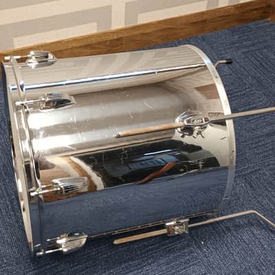Ludwig 1980s Chrome Over Wood 16″ Single Headed Floor Tom Drum image 7
