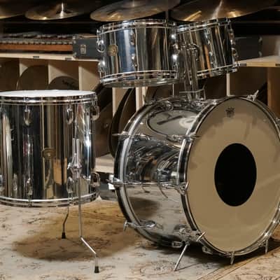 Gretsch 12/12/16/24" Drum Set - 1970s Chrome over Wood image 2