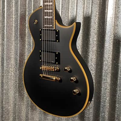 ESP LTD EC-1000 Vintage Black EMG Guitar & Case #0157 Used image 6