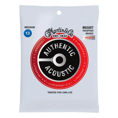 MA550T AUTHENTIC TREATED 92/8 Phosphore Bronze Medium 13/56 Martin Strings image 2