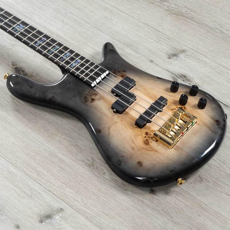 Spector Euro 4 CST Custom Bass, Ebony Fretboard, Natural Black Burst Gloss image 1