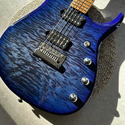 Ernie Ball Music Man JP15 - INSANE Blueberry Quilt image 24