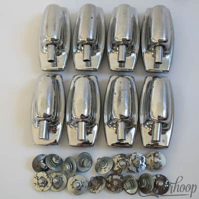 *Ludwig 8x Tom Drum Lugs Set Chrome 1 11/16" Standard Model Vintage 70s Rockers image 1