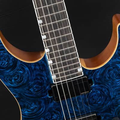 ESP USA M-II Neck Thru NT SC Fluence TM - Teal Marble image 10
