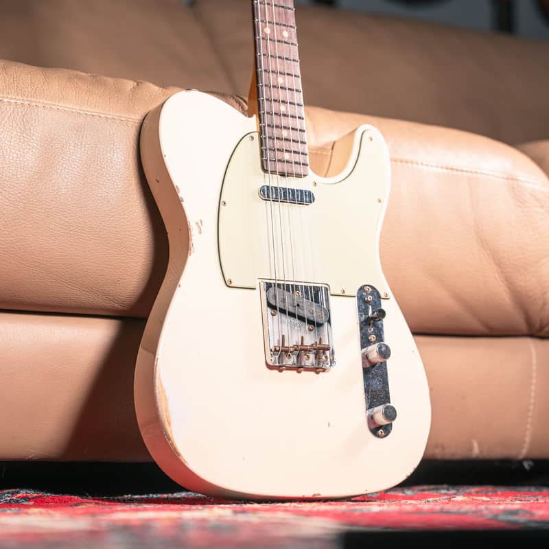 Fender Custom Shop '63 Telecaster Relic in Aged Olympic White image 1