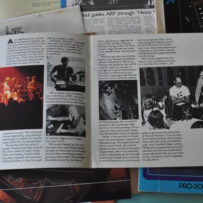 Arp synthesizer vintage catalog booklet brochure.1977 Package of stuff 2600 + 1977 image 7