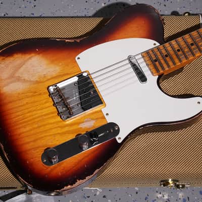 Fender Custom Shop 1958 telecaster LTD Heavy Relic Chocolate 3 Tonesunburst image 4