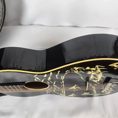 Framus 5/3 1950s 60s - Camping Stencil Black Vintage Acoustic 00 Parlor Guitar image 8
