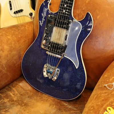 Hagstrom Deluxe A Batman 1960's Sparkle Blue image 4