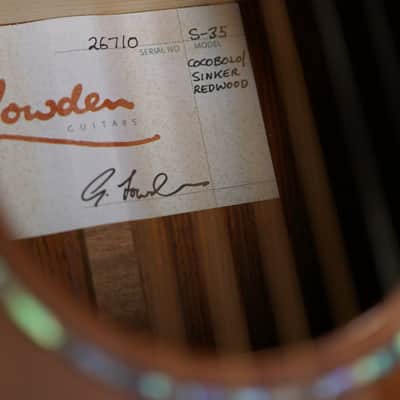 2023 Lowden S-35 CO/SRW Cocobolo / Sinker Redwood Top image 11