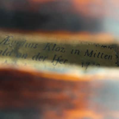 Old Violin Labeled “Aegidius Kloz 1739” 4/4 Klotz image 4