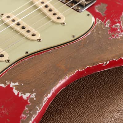 Fender Custom Shop 1962 Roasted Stratocaster Ultimate Relic Torino Red Masterbuilt Greg Fessler image 8