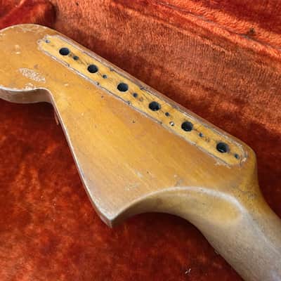Vintage Fender Jaguar Body & Neck 1963 Stripped Candy Apple Red Pre CBS Clay Dots Brazilian Rosewood image 18