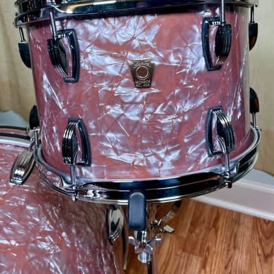 Ludwig Classic Maple Downbeat Drum Set Rose Marine Pearl 20/12/14 image 4