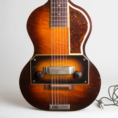 Slingerland  Songster Model 401 Solid Body Electric Guitar,  c. 1936, original black hard shell case. image 3